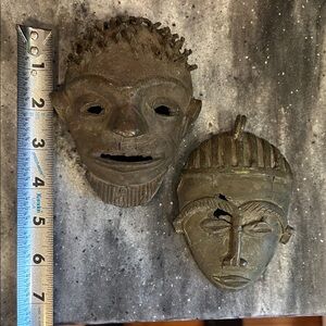 Vintage Bronze Tribal Masks